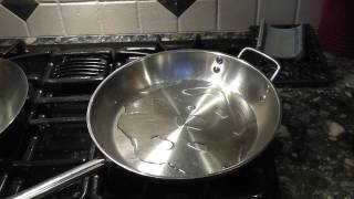 Season your stainless steel pan the fastest way [upl. by Tiphane]