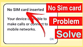 How to Fix No SIM Card Inserted  Invalid SIM Or SIM Card Failure Error on Samsung 2021 [upl. by Marie-Jeanne]