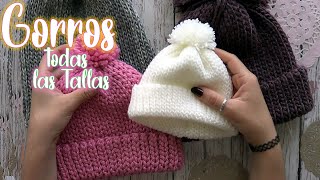 GORROS para TODA la FAMILIAgorritos para hombre mujer nin y bebe [upl. by Eednam]