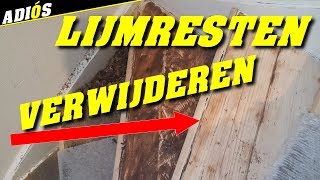 LIJMRESTEN VERWIJDERENtrap schoonmaken van lijmresten Schildersbedrijf Edens Apeldoorn [upl. by Lenrow512]