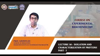 Lecture 30  Isolation and Characterization of Proteins Part  I [upl. by Earal]