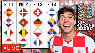 UEFA Nations League 202425 DRAW LIVE Reaction [upl. by Iknarf998]