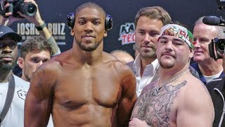 Anthony Joshua vs Andy Ruiz FULL WEIGH IN amp FINAL FACE OFF  Matchroom Boxing USA [upl. by Lehcer]