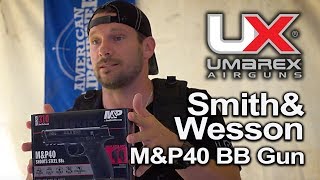 Smith amp Wesson MampP 40 Pistol Air Gun Review  Umarex Airguns Handgun [upl. by Lemra]