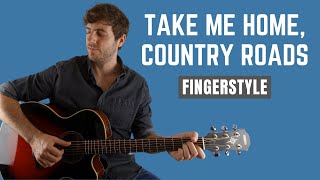 Take Me Home Country Roads  Easy Fingerstyle Lesson [upl. by Beatrice]