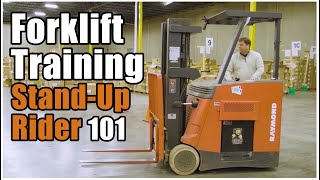 How to Operate a Forklift  StandUp Rider Training [upl. by Hengel]