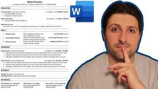 How To Make a Resume For Students  Microsoft Word [upl. by Alekahs866]