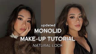 UPDATED MONOLID MAKEUP TUTORIAL NATURAL GLAM [upl. by Donnelly]