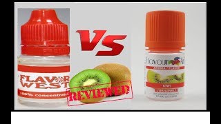 Flavor West Kiwi Vs FlavourArt Kiwi Review amp Comparison FW vs FA with Eliquid Recipe [upl. by Ontina]