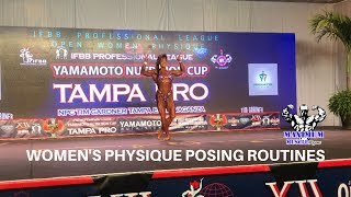 Posing Routines Womens Physique  IFBB Pro League Tampa Pro 2019 [upl. by Galer]