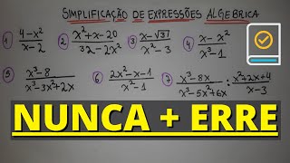 SIMPLIFIFICAÇÃO DE EXPRESSÕES Frações ALGEBRICAS [upl. by Cosmo]