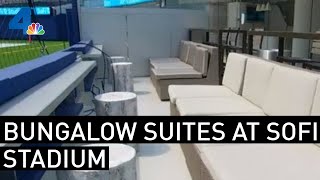 Inside SoFi Stadium Bungalow Suites  NBCLA [upl. by Yrocal]