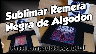 Como sublimar remeras negras de algodon [upl. by Anaujahs]