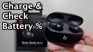 How to Charge Beats Studio Buds amp Check Battery [upl. by Subak348]