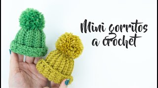 Cómo hacer un mini gorrito a crochet ¡FÁCIL Y RÁPIDO [upl. by Cyrill]