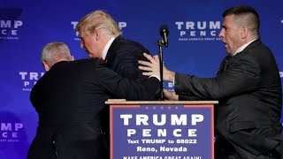 Donald Trump rushed off stage during rally in Nevada [upl. by Yauq]