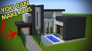 5 Easy Steps To Make A Minecraft Modern House [upl. by Dnomaj]