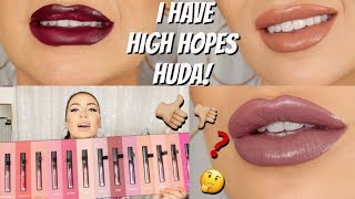 TESTING HUDA BEAUTY DEMI MATTE LIQUID LIPSTICKS  Lip Tutorials and Wear Test [upl. by Alta]