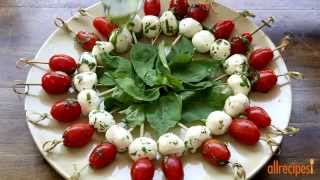 How to Make Caprese Appetizer  Appetizer Recipes  Allrecipescom [upl. by Elfie]