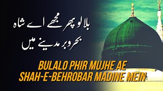 Bulalo Phir Mujhe Ae ShaheBehrobar Madine Mein LYRICS [upl. by Sinnej488]