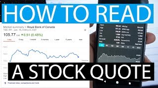 How To Read A Stock Quote [upl. by Mohl]