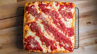 How To Make Perfect NY Sicilian Pizza in a Home Oven [upl. by Ahsinned]