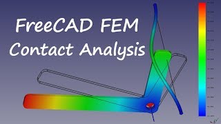 FreeCAD FEM Tutorial Simulation mit Kontakt [upl. by Enomyar]