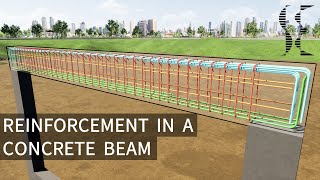 Typical Reinforcement in a Concrete Beam [upl. by Stovall]