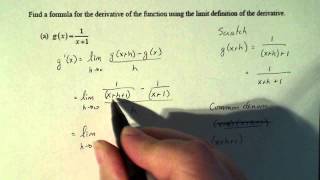 Calculus 1 Finding the Derivative of a Function Using the Limit Definition [upl. by Duggan]