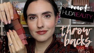 Huda Beauty Throwback Collection  Power Bullet Matte Lipstick LIP SWATCHES [upl. by Asirap93]