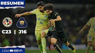 Resumen y goles América vs Pumas l  Liga BBVA MX  Clausura 2023  Jornada 16 [upl. by Hardi]