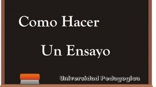 TUTORIAL  ¿Como hacer un Ensayo [upl. by Norford663]