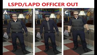 GTA 5 LSPDFR Officers Outfits PS4 LSPDLAPD [upl. by Barbur]