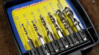 Harbor Freight Metric Drill amp Tap Combination Bit Set Review [upl. by Remat]