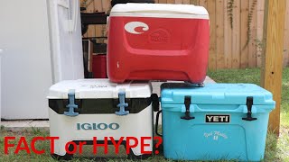 Truth about Coolers YETI 20 VS Igloo BMX 25 VS Old RED [upl. by Ardnazxela]