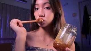 ASMR  Honeycomb  Sticky Satisfying Sounds [upl. by Shantha]