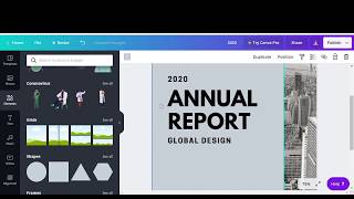 How to Create an Annual Report on Canva [upl. by Lewej]