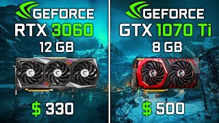 NVIDIA RTX 3060 vs GTX 1070 Ti  Test in 6 Games [upl. by Tocci]