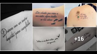 Tatuajes de Frases 16 Hermosas y Conmovedoras Frases [upl. by Eissoj]