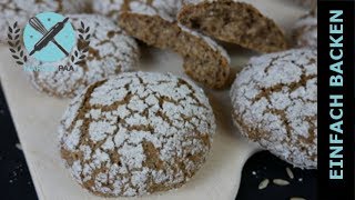 Reine Roggen Vollkorn Brötchen gesund lecker und knusprig [upl. by Hisbe]