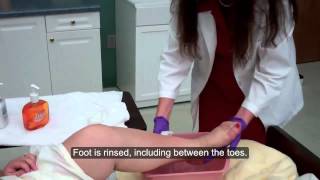 CNA ESSENTIAL SKILLS  Foot Care 637 [upl. by Fairweather260]