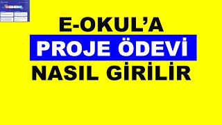 EOKULA PROJE ÖDEVİ NASIL GİRİLİR [upl. by Edorej]