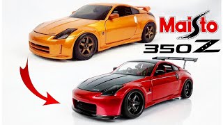 How To Custom and Restore A Nissan 350Z 118 Maisto Diecast Model Car [upl. by Elleirda743]