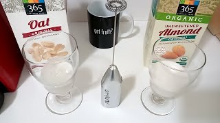 Oat Milk vs Almond Milk part 2 Frothing Test [upl. by Anowahs]