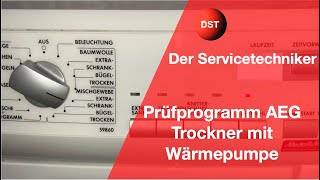 AEG Electrolux Wärmepumpentrockner Prüfprogramm [upl. by Sirrot]