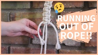 HOW TO ADD MACRAME CORD WHEN RUNNING OUT  Square Knot Addition [upl. by Kreiner]