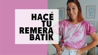 DIY RENOVÁ TU REMERA Y HACELA BATIK  IDEAS UPD [upl. by Mond]