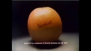 Sunkist Oranges Commercial 1976 [upl. by Annaillil740]