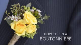 How to Pin a Boutonniere [upl. by Nadab]