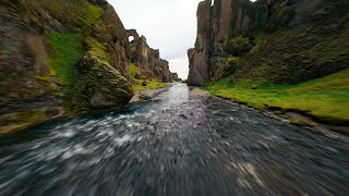 FPV Drone Flight through Beautiful Iceland Canyon [upl. by Akeinahs650]